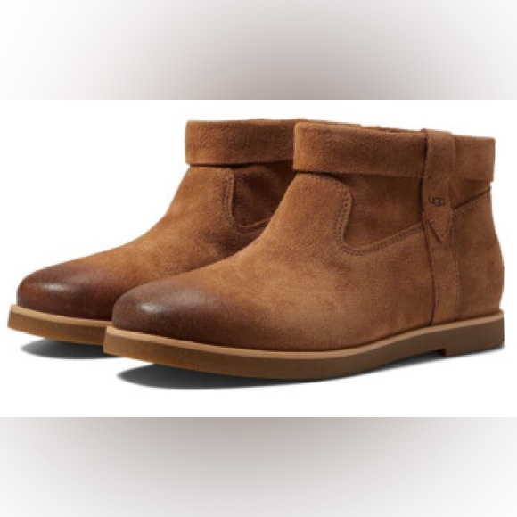 NEW UGG Ankle Boots Josefene Cuff Women's Suede in Chestnut Size 11 - Picture 1 of 4